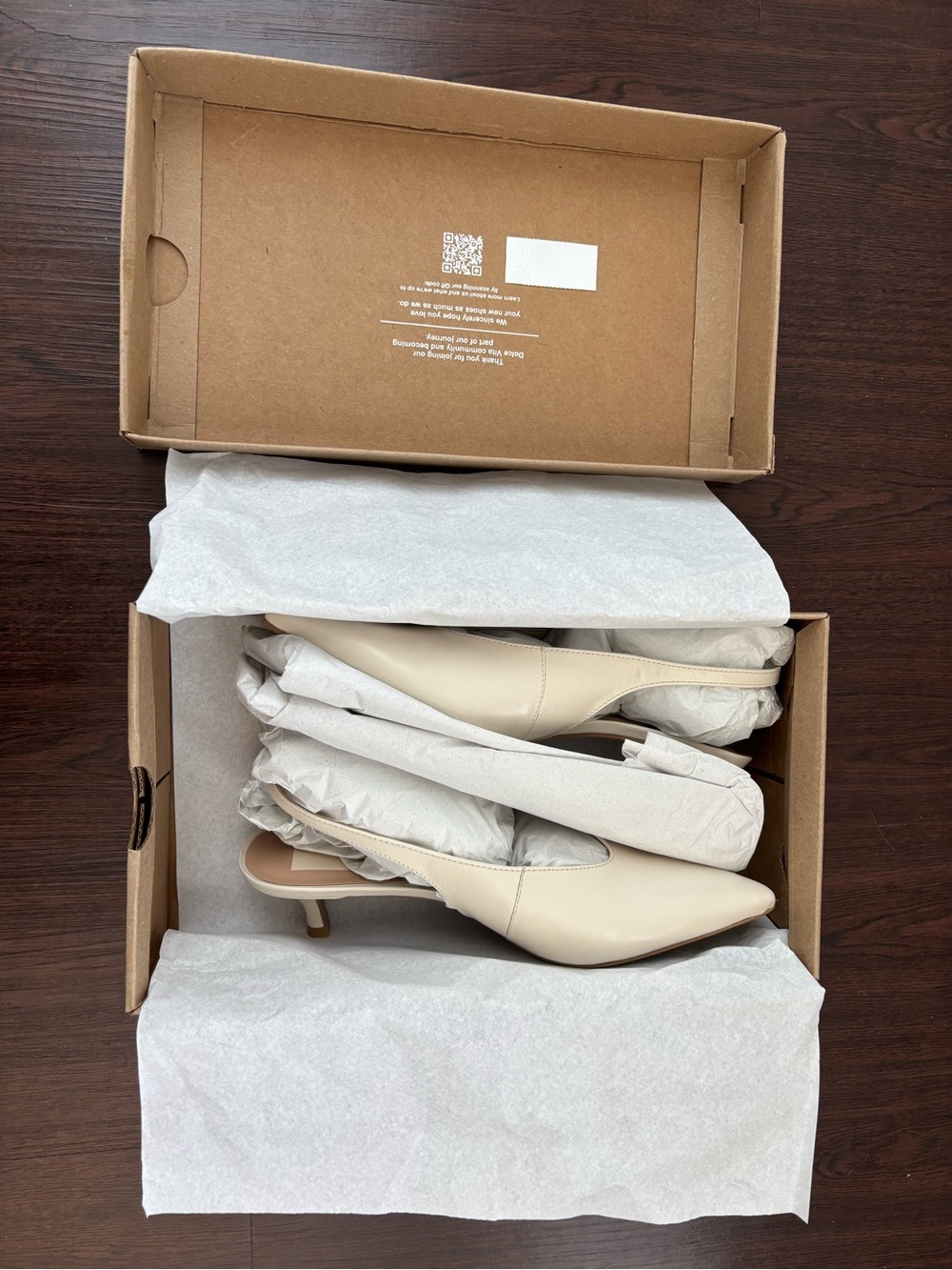 Dolce Vita Cream Pointed Slingback Kitten Heels — NWTs - Picture 11 of 11